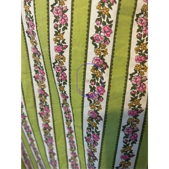 Vintage It’s Majestic union made ILGWU green white floral blouse sm/m - Picture 12 of 16